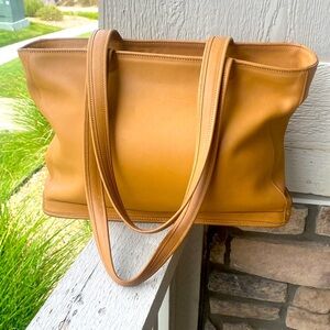Coach Tan Leather Tote Bag